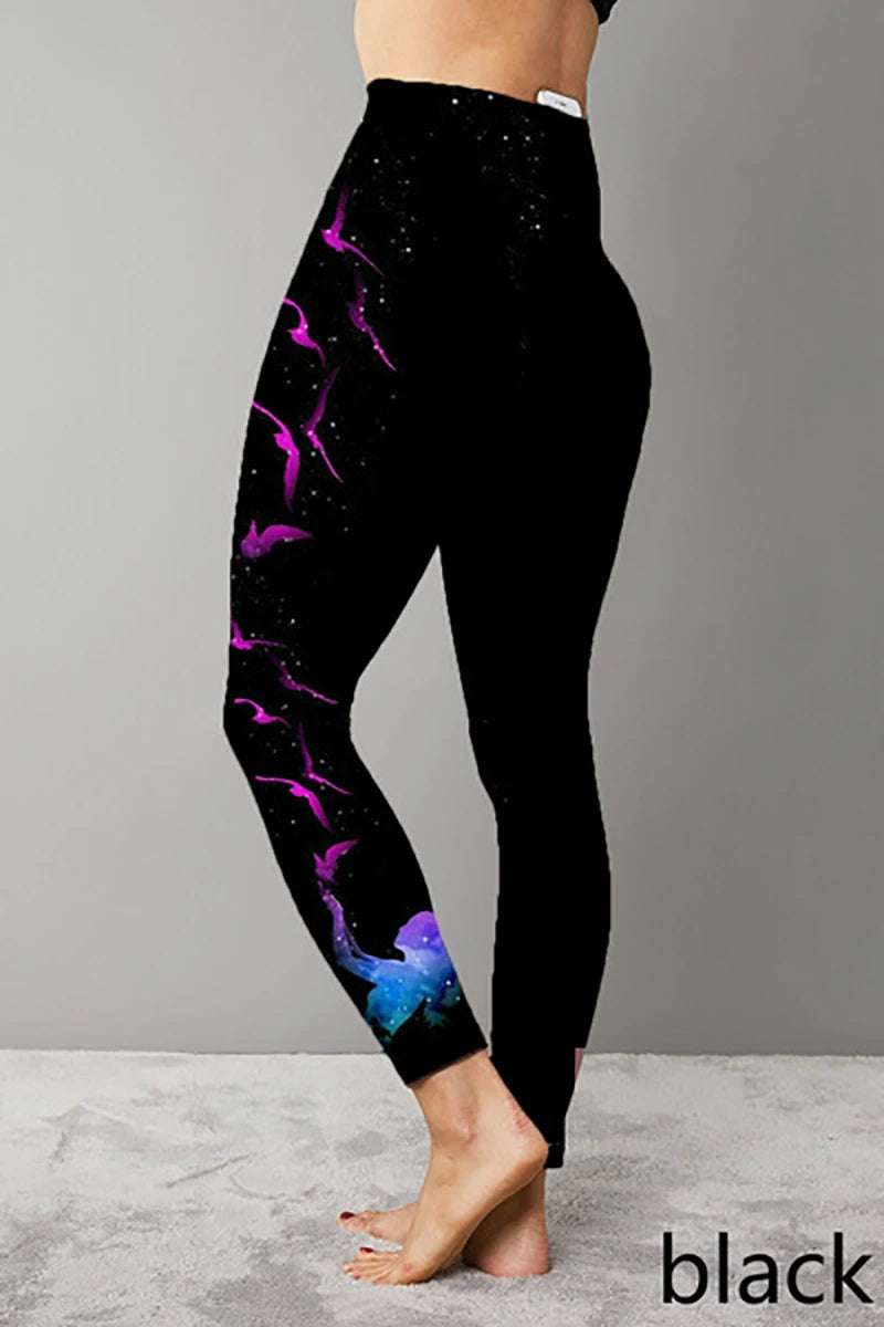 Big Size 5XL Seamless Leggings Women Fashion Butterfly Print Yoga Pants High Waist Legging Push Up Sport Energy Workout Leggins