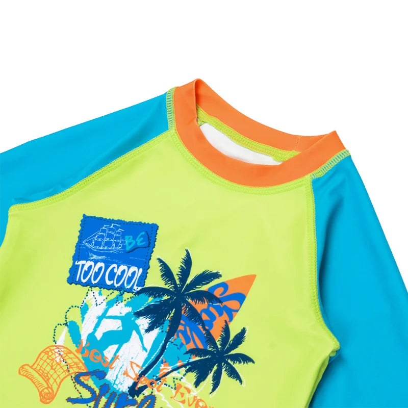 Children's Swimwear Boys Girls Two-Piece Coconut Beach Pants Baby Set Small Medium Large Kids Sun Protection Swimming Suit Gear