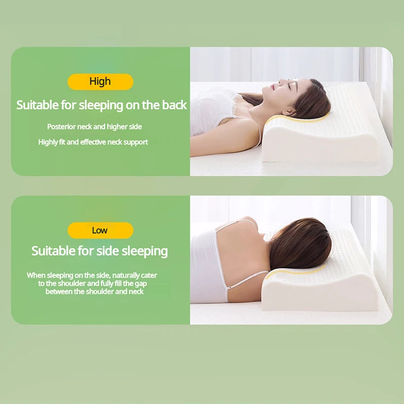 Thai latex pillow thickening and heightening protection cervical vertebra sleep pillow sleep special adult natural rubber