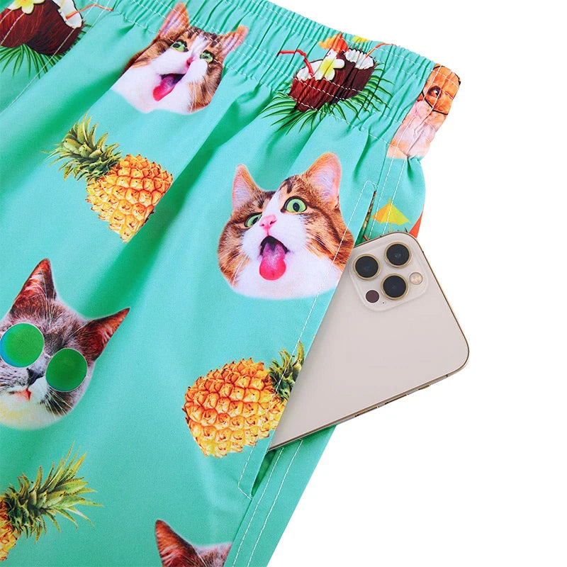 Paint & Animals Design Beach Shorts Pants Swimsuit Tropical 2023 Summer Casual Mens Swim Trunks 3D Print Board Shorts Cool Ice Shorts Pants
