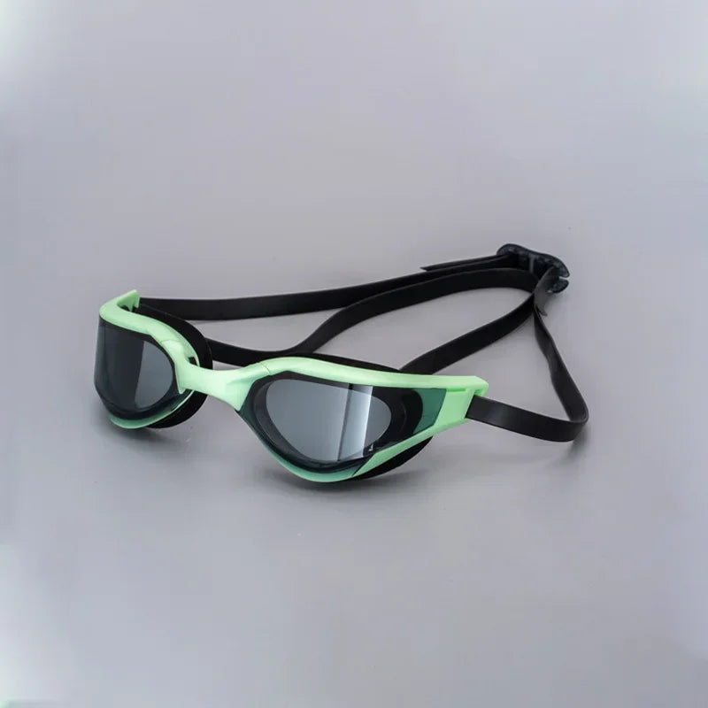 Professional Adult Swim Goggles Waterproof Fog-proof Racing Goggles Men Women Cool Silver Plated Swimming Equip