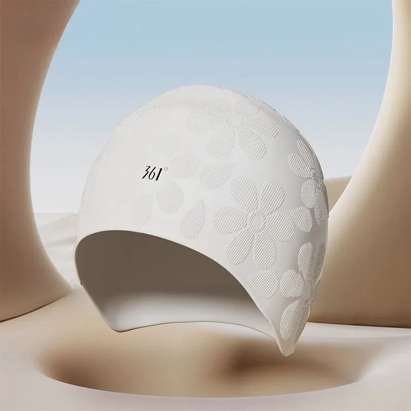 Granular Pattern Silicone Swimming Cap Women Men Non-slip Durable Flexible Pool Swim Hat Bonnet De Natation Femme