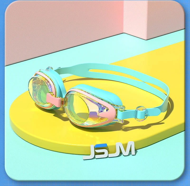 Children Swimming Goggles Anti-Fog Anti-UV Swimming Goggles Silicone Adjustable Professional Swimming Goggles Unisex