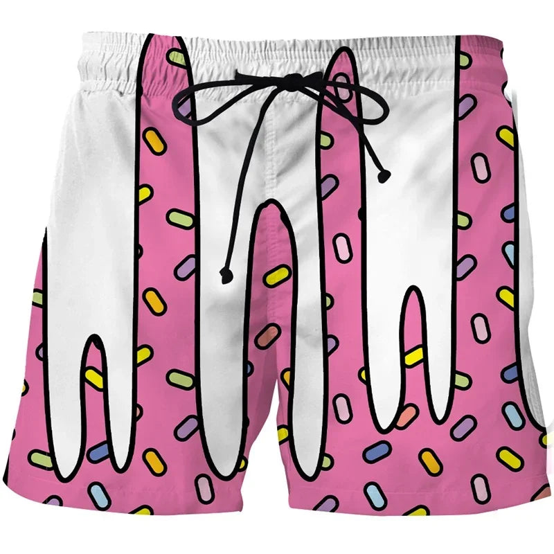 Summer 3D Print Beach Shorts Men Women Abstract Art Cool Short Pants Casual Comforts Skateboard Sport Swim Trunks