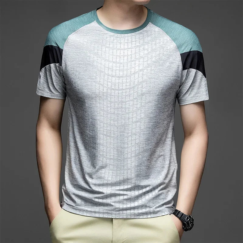 Undershirt Men's Running Short Sleeves T-shirts Yoga Tops Lycra Things for Gym Clothes Man Sweatshirt Wicking Breathable Dry Fit