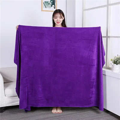Larger thicker increase microfiber bath towel, absorbent ,quick-drying, super soft hotel bath towel to wear bath towel