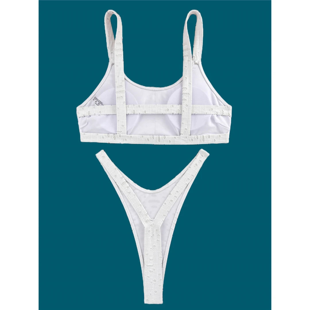 4 Colors Extreme Mini Micro Thong Bikini Female Swimsuit Women Swimwear Two-pieces Bikini set Bather Bathing Suit Swim