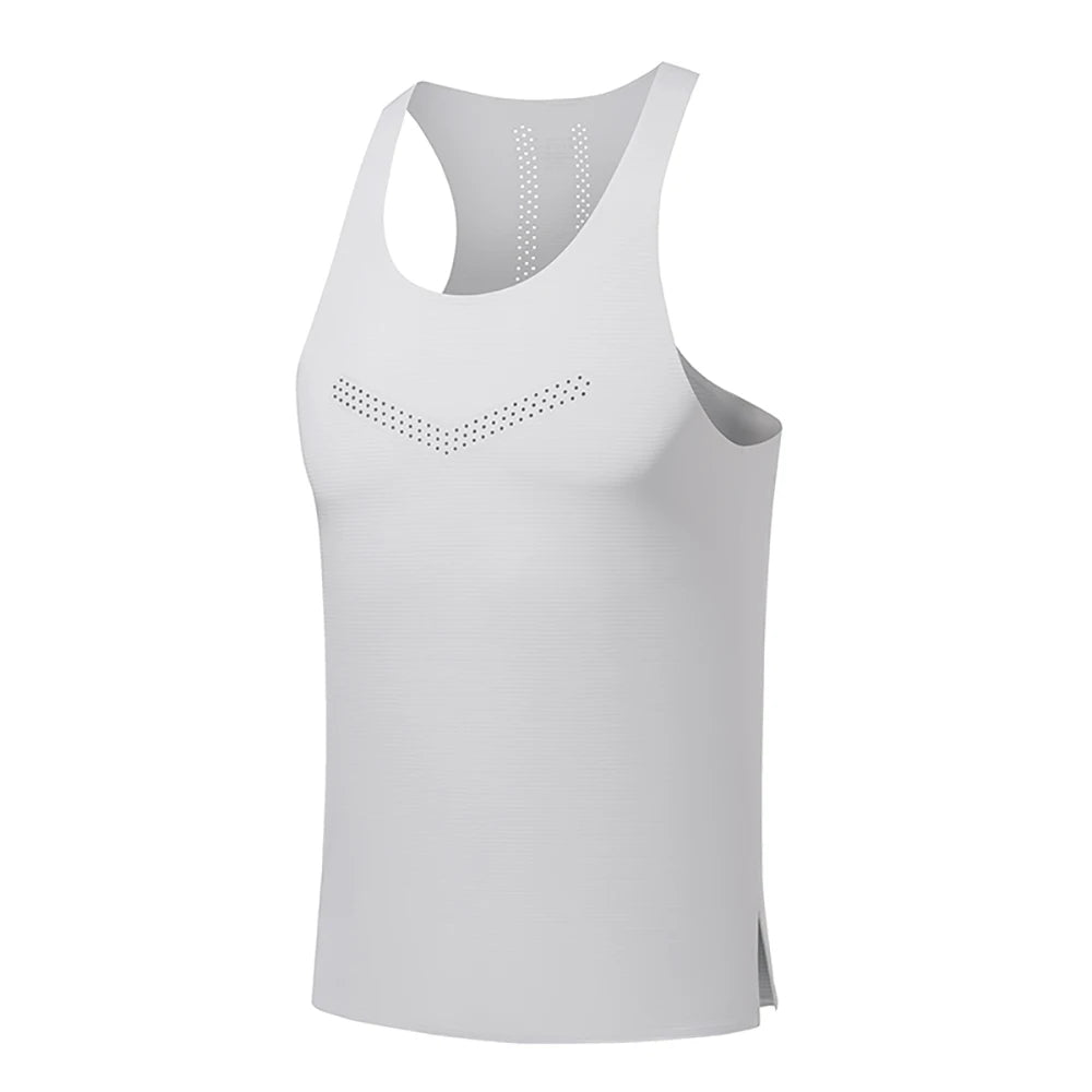 Mens Athletics Tank Top Running Vest Speed Sports Fitness Shirts Guys Athlete Track Field Marathon Sleeveless Clothing Singlets