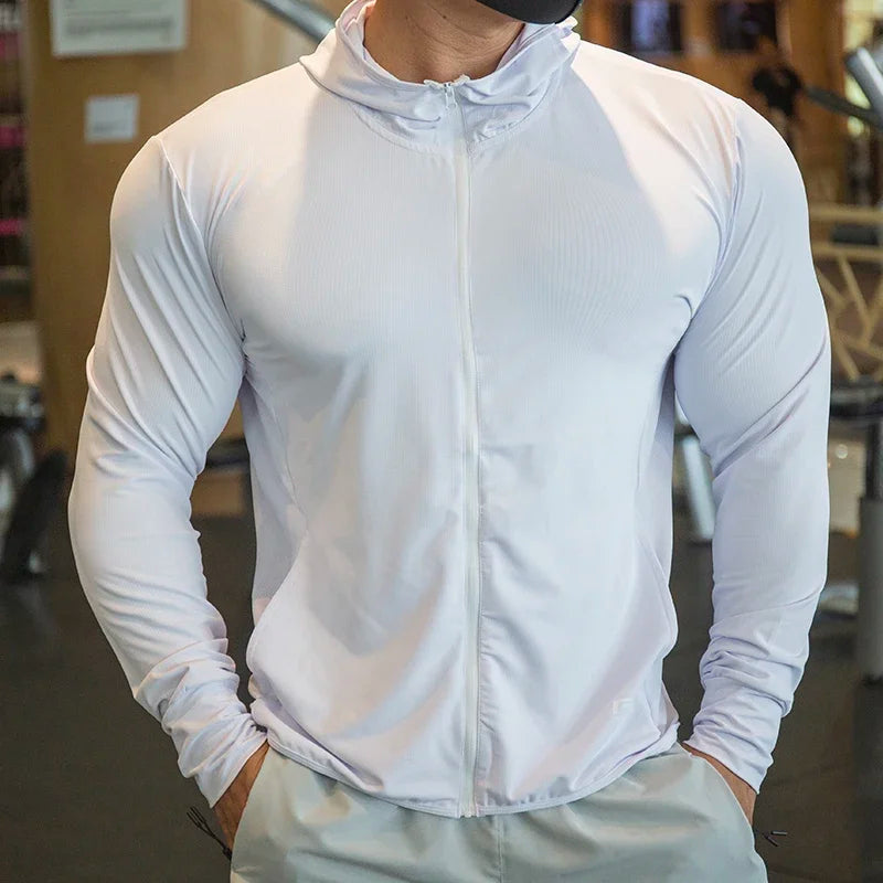 Light & Dark Colours New Men's Jacket Zip Hoodie Long Sleeve T-shirts Gym Sports Clothing Running Male Coat Jackets For Men Hooded Sweatshirts