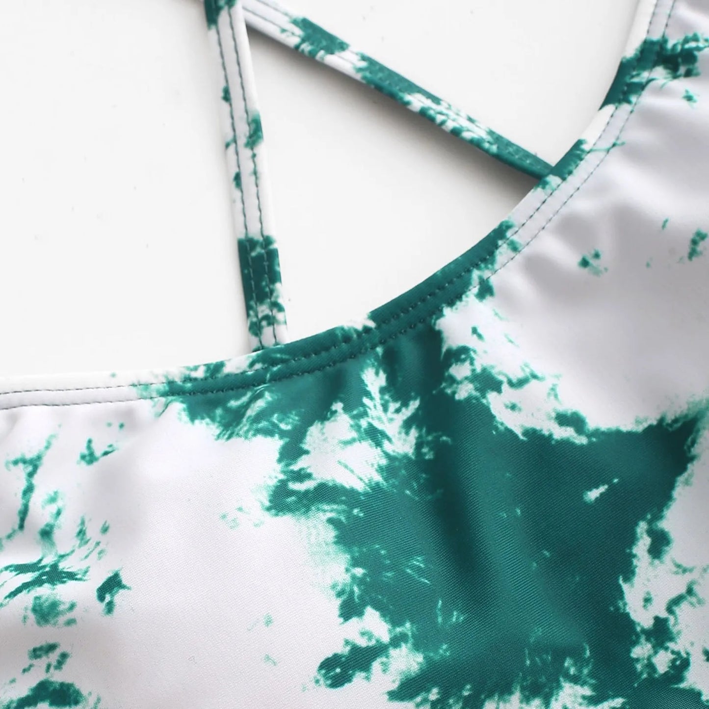 Women's Bikini Swimsuit Sunflower Swimwear Set Swimsuit Tie-dye Two Push-Up Print Piece Swimwear Ruffle Bikini Top