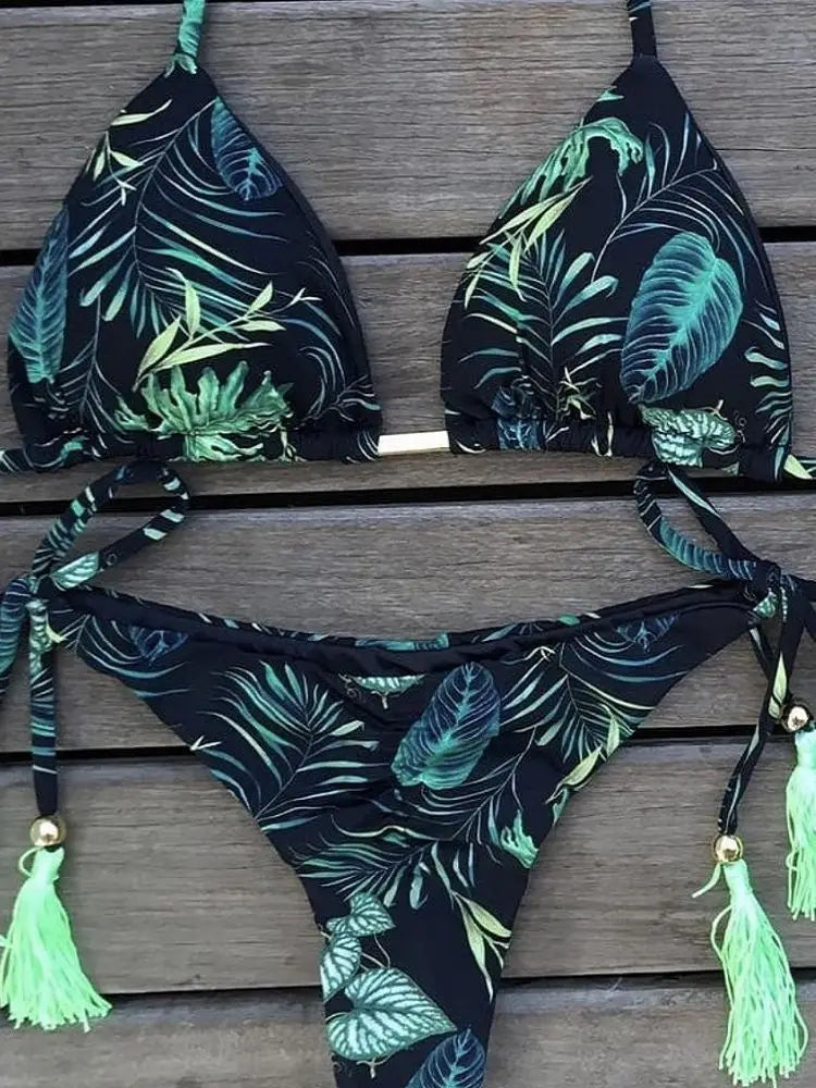 Bikinis Set Women Swimsuit Bandage Two-Piece Swimwear Brazilian Biquínis Beachwear Bathing Suit