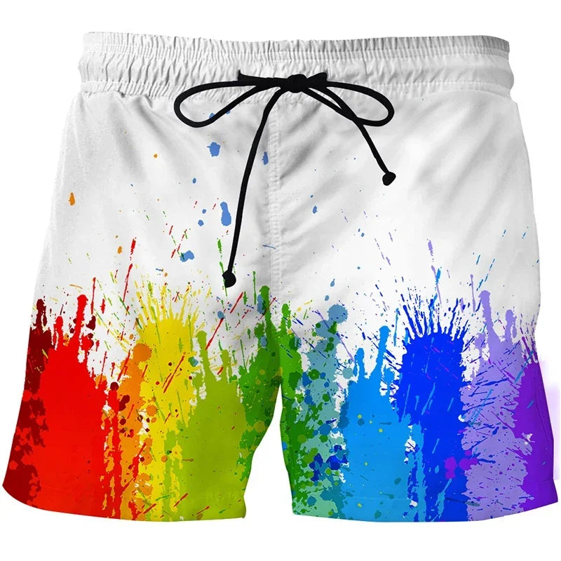 Summer 3D Print Beach Shorts Men Women Abstract Art Cool Short Pants Casual Comforts Skateboard Sport Swim Trunks