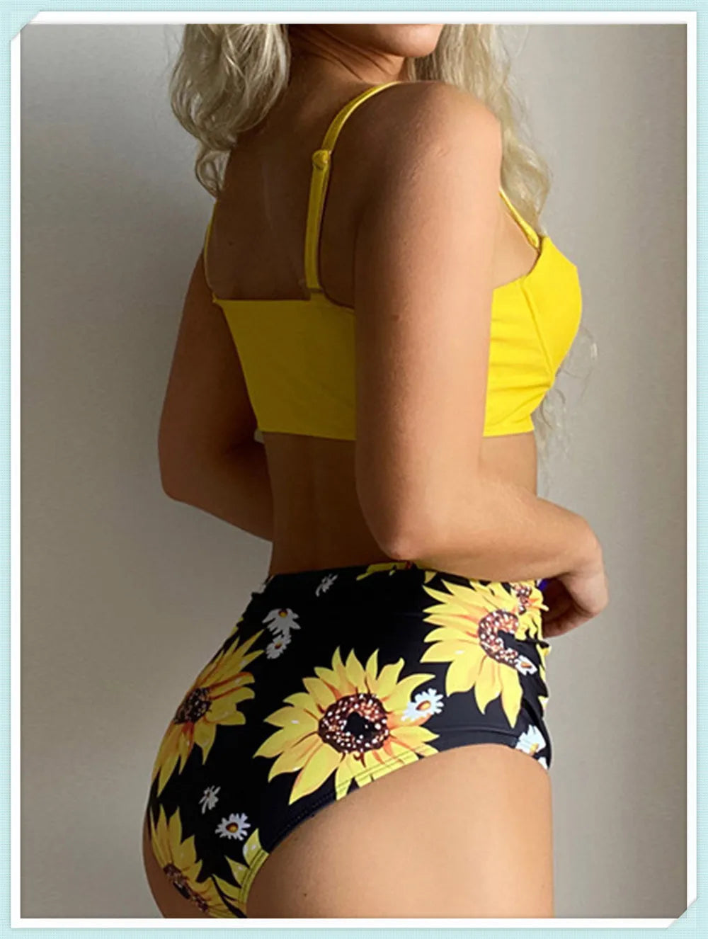 Push Up Swimsuit Women High Waist Bikini Set Butterfly Print Swimwear Female Padded Bathing Suit Swimming Beachwear Summer