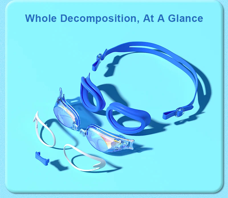Children Swimming Goggles Anti-Fog Anti-UV Swimming Goggles Silicone Adjustable Professional Swimming Goggles Unisex