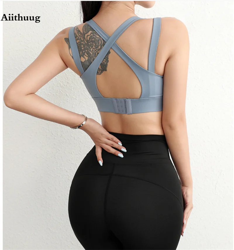 Aiithuug Bounce Control Bra Sports Bras Push Up Women Yoga Bras Push Up Sports Bras Fitness Crop Tops Gym Workout Active Wear