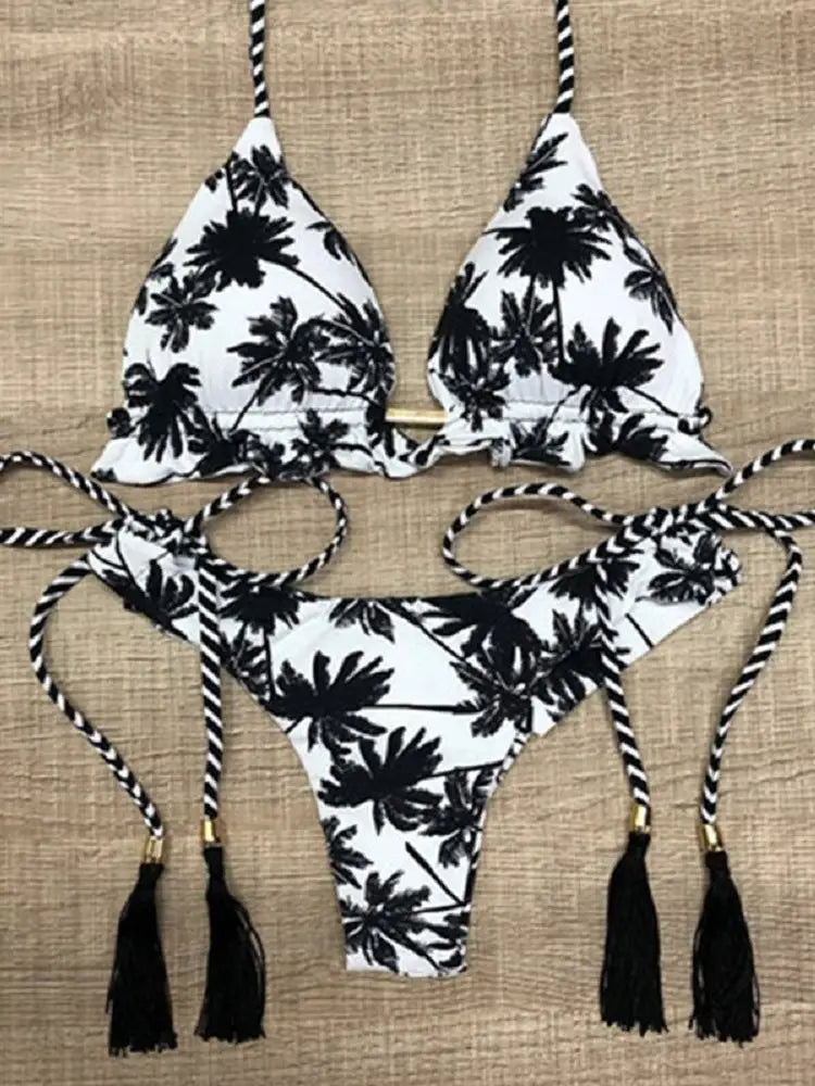 Bikinis Set Women Swimsuit Bandage Two-Piece Swimwear Brazilian Biquínis Beachwear Bathing Suit