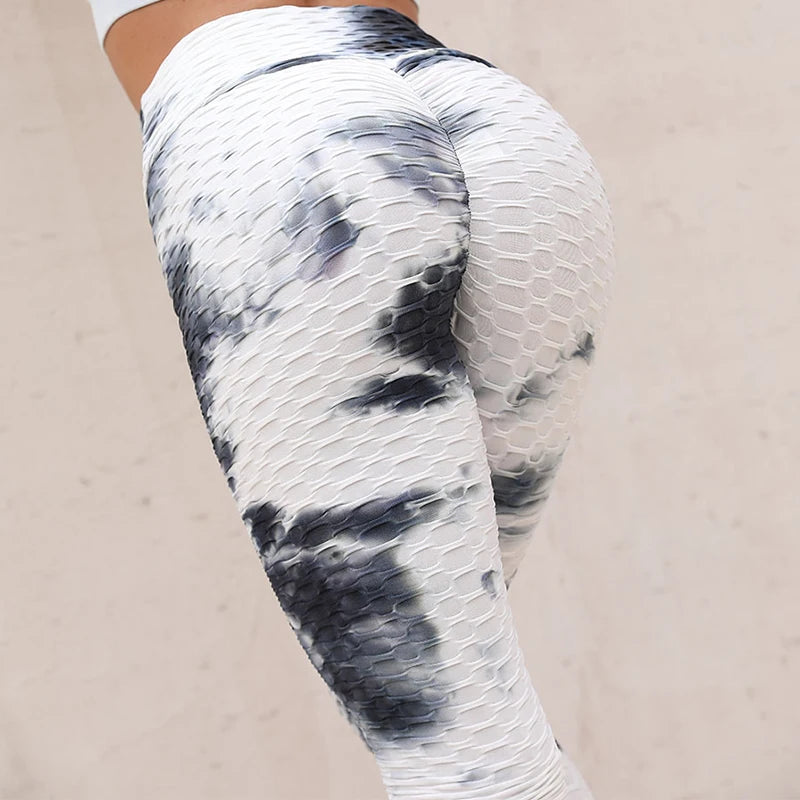 Tie-dyed Yoga Pants Women Slim High Waist Hip Lifting Tights Running Breathable Fitness Pants