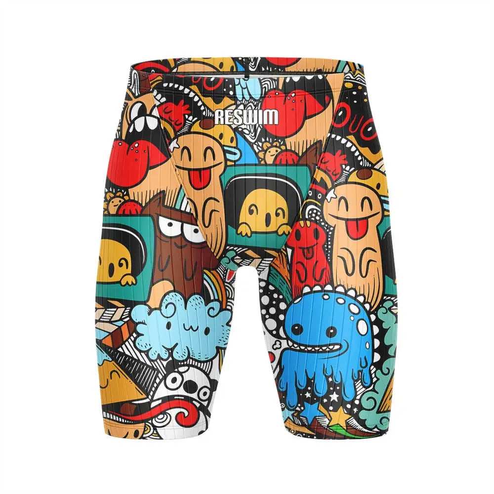 Beach Tights Shorts Men's Jammer Athletic Training Swimsuit Short Swimming Trunks Bathing Suit Quick Dry Lycra Surfing Pants