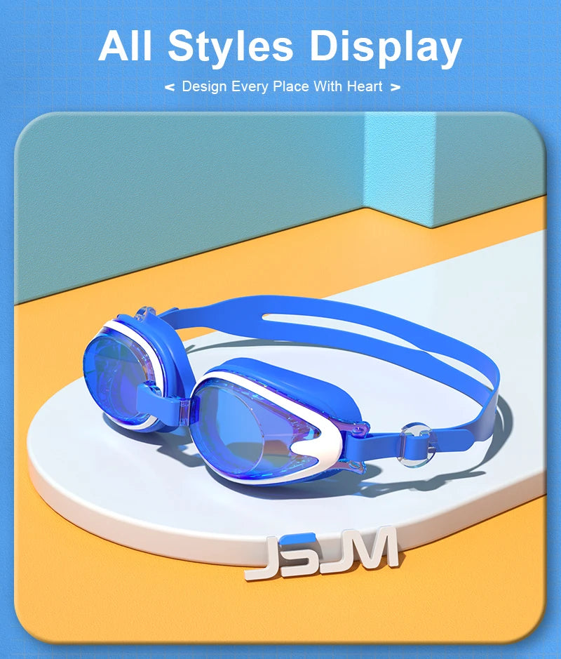 Children Swimming Goggles Anti-Fog Anti-UV Swimming Goggles Silicone Adjustable Professional Swimming Goggles Unisex