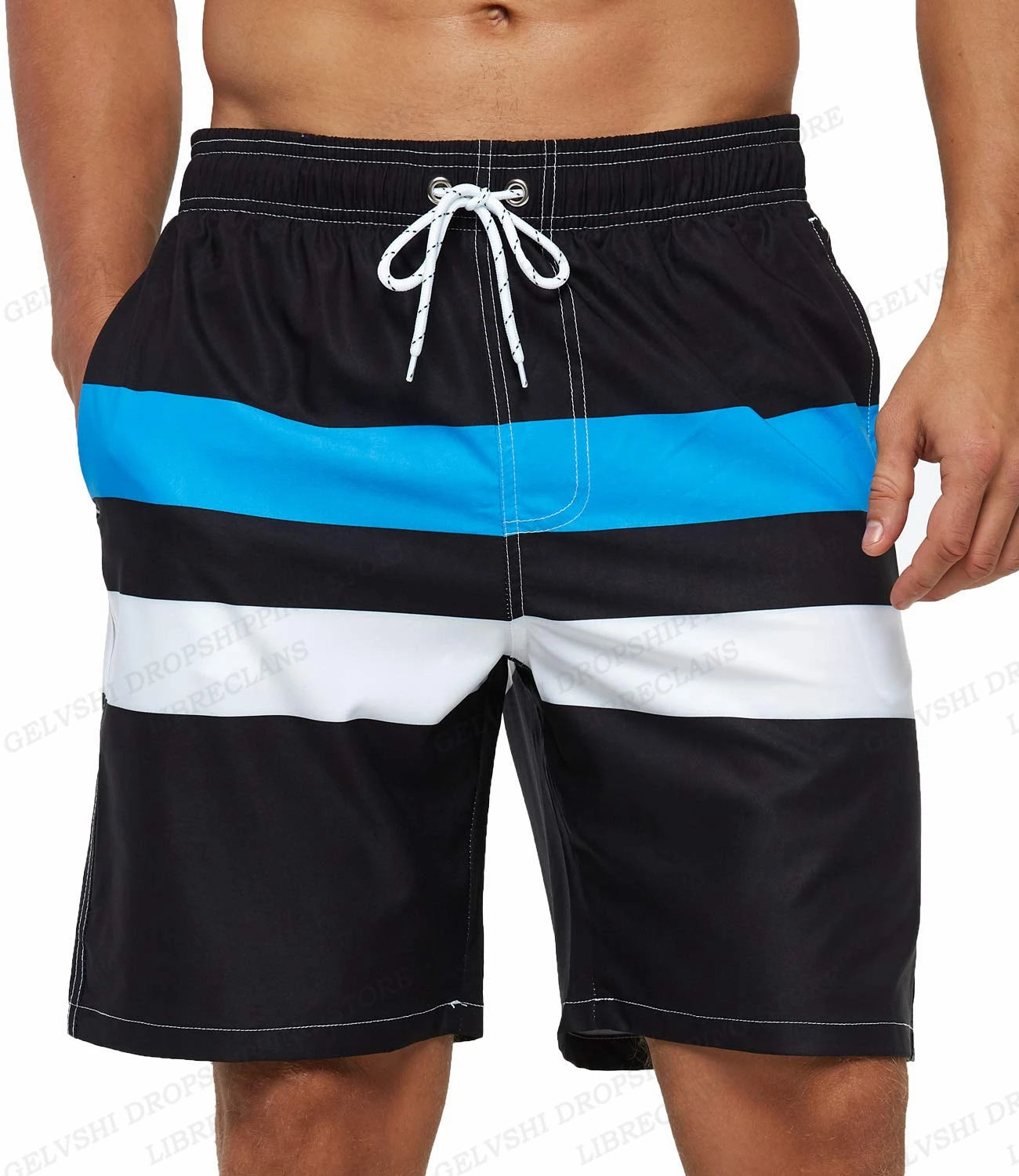 Men's Swimming Shorts Stripe 3d Surfing Board Short Kids Beach Shorts Men Swim Trunks Masculina Sports Fitness Pants Boy Briefs