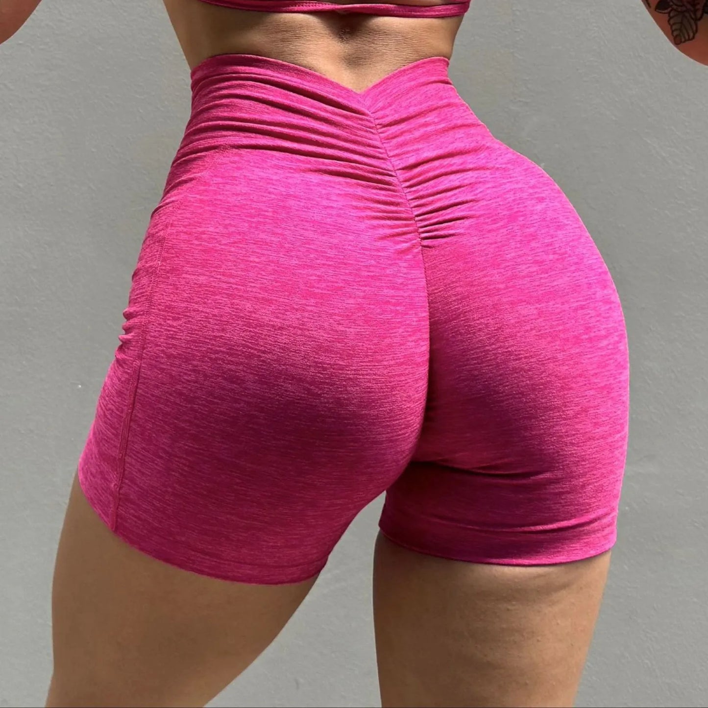 Yoga Pants Back V Butt Women High Waist Fitness Workout Tights Gym Push Up Running Scrunch Fitness Leggings Shorts Active Wear