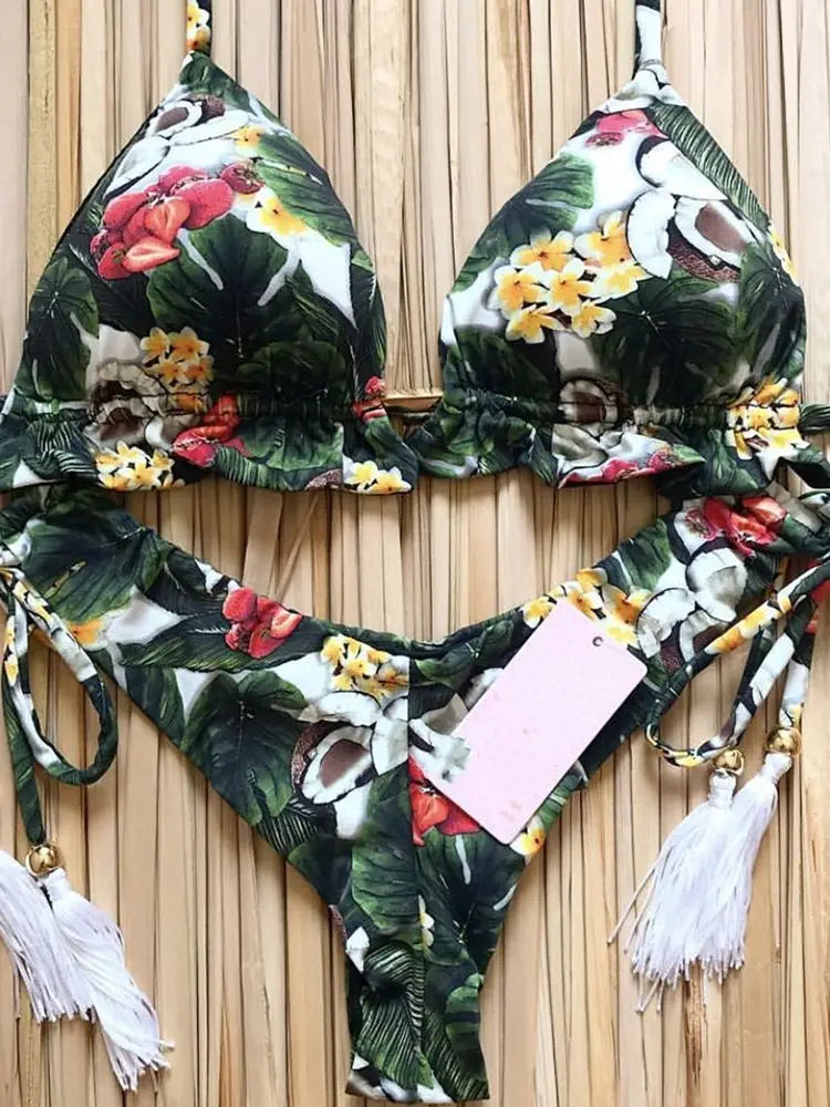 Bikinis Set Women Swimsuit Bandage Two-Piece Swimwear Brazilian Biquínis Beachwear Bathing Suit
