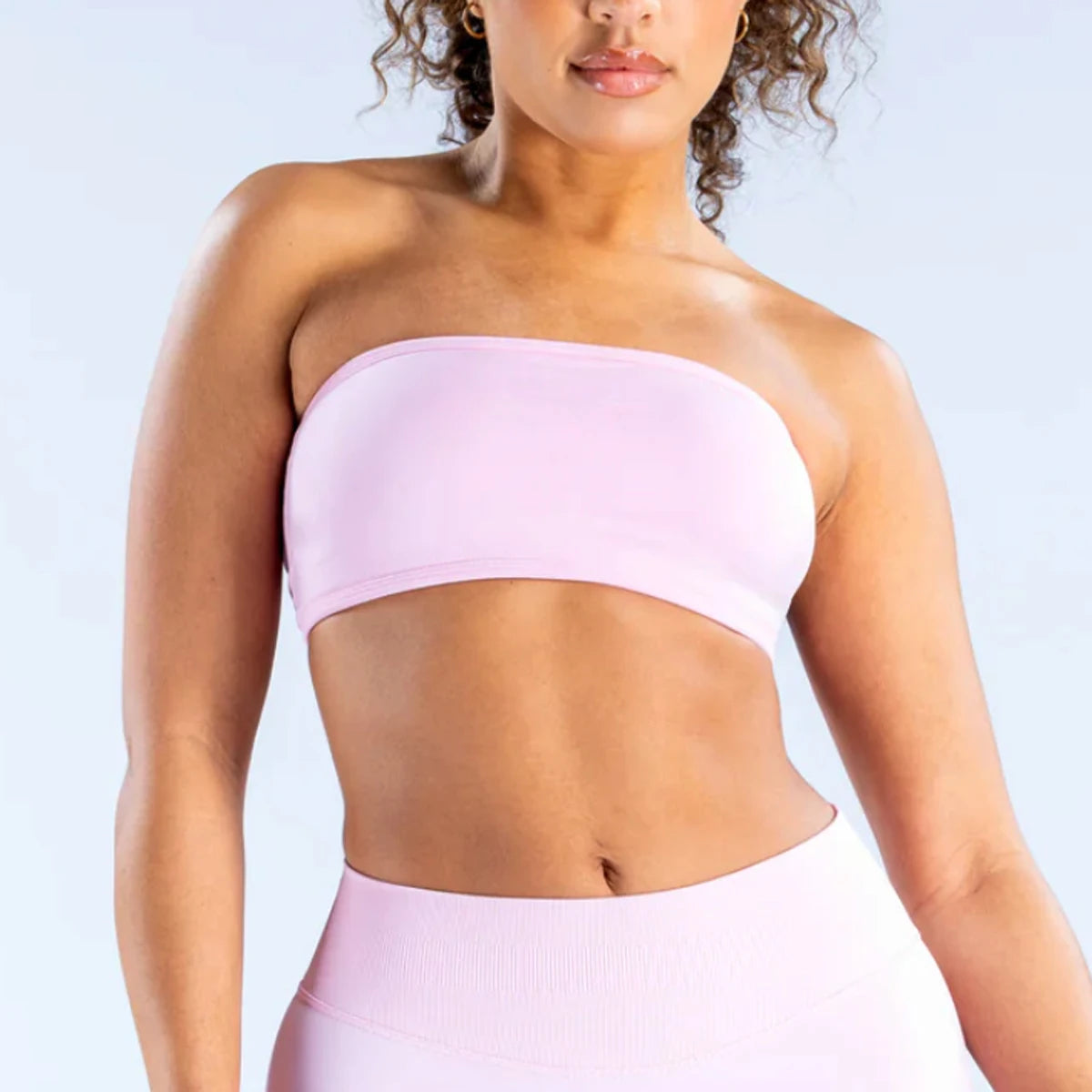 Backless Bandeau for Women Backless Sports Bra Strapless Open Back Gym Crop Top Seamless Strapless Bra Workout Yoga Top