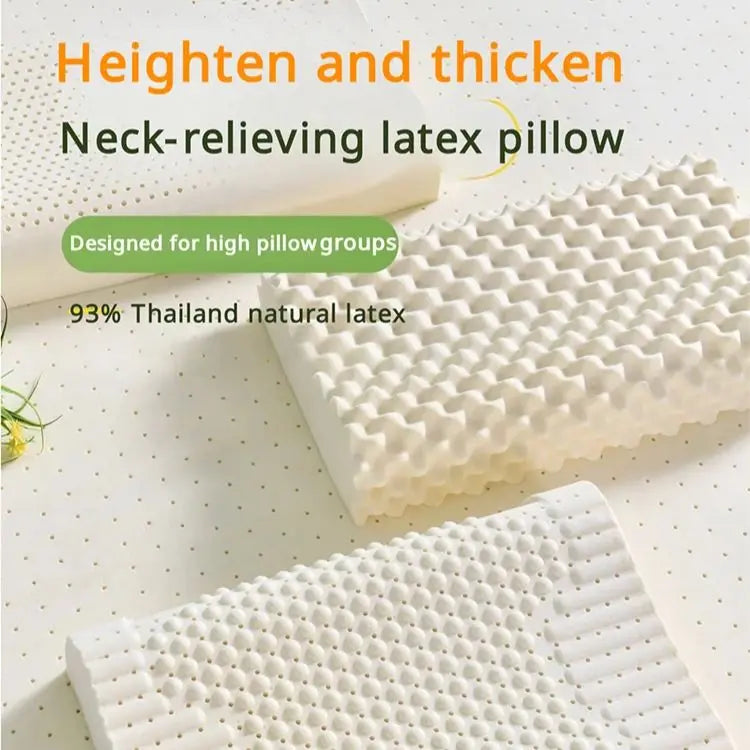 Thai latex pillow thickening and heightening protection cervical vertebra sleep pillow sleep special adult natural rubber