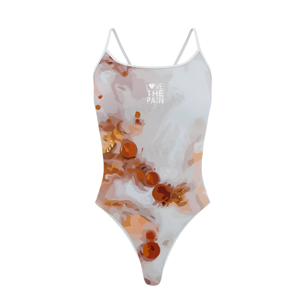 Black & White Design Love The Pain Women Swimsuit One-piece Swimwear Functional Training Swimsuit