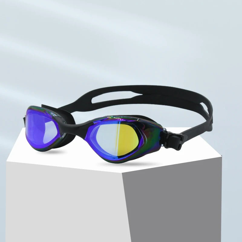 Adult Swimming Goggles Anti-UV Waterproof Anti-Fog Swim Glasses Adjustable Silicone Swimming Pool Diving Eyeswear for Men Women