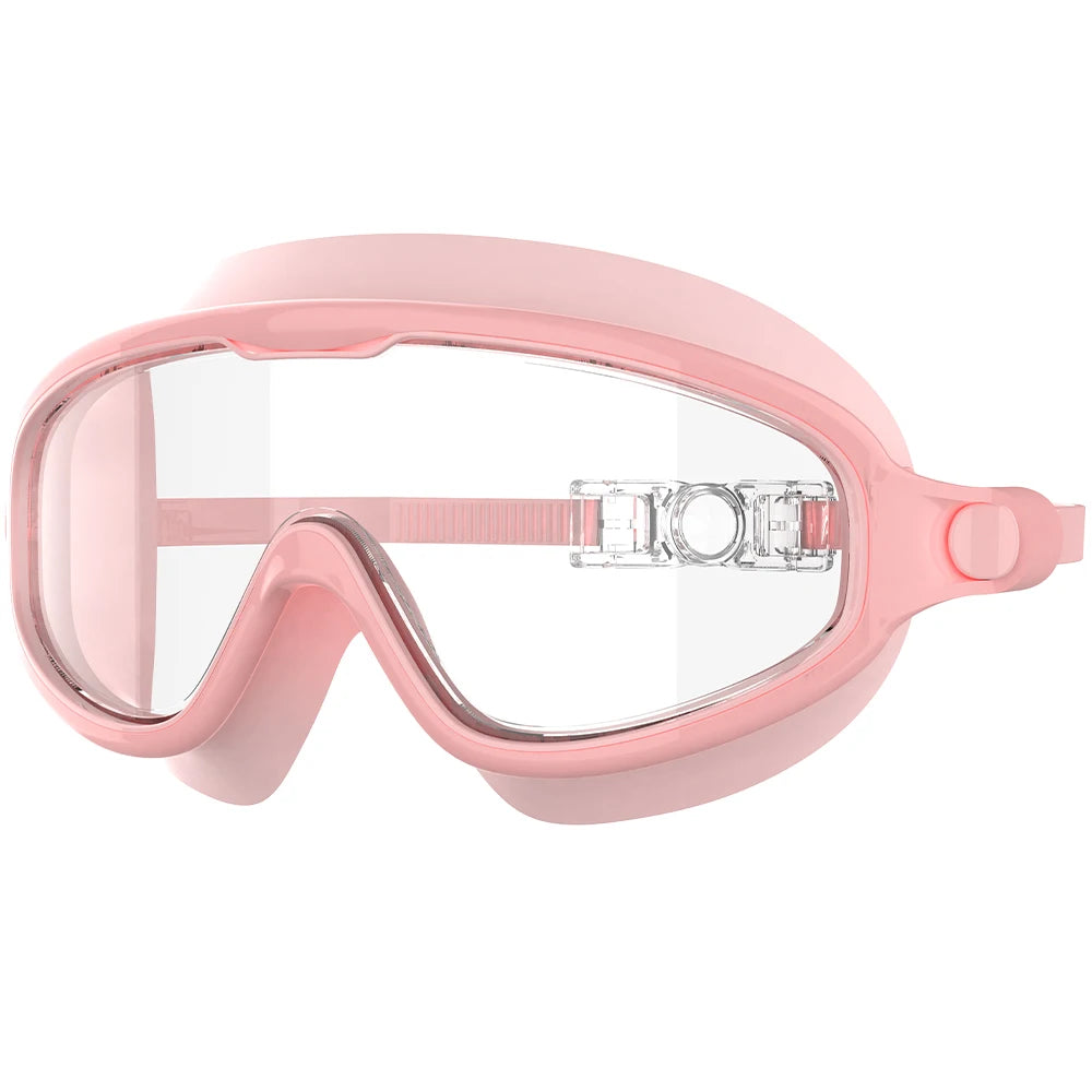 Swimming Goggles for Kids Boys and Girls HD Waterproof and Anti-Fog Electroplating Large Frame Swim Goggles Swimming Accessories