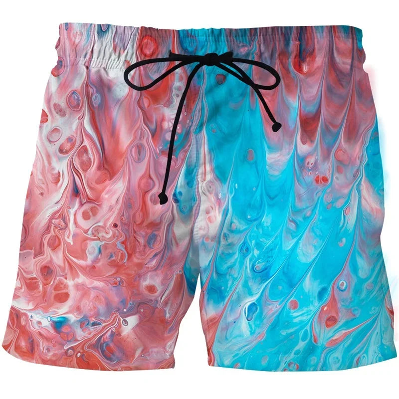 Summer 3D Print Beach Shorts Men Women Abstract Art Cool Short Pants Casual Comforts Skateboard Sport Swim Trunks