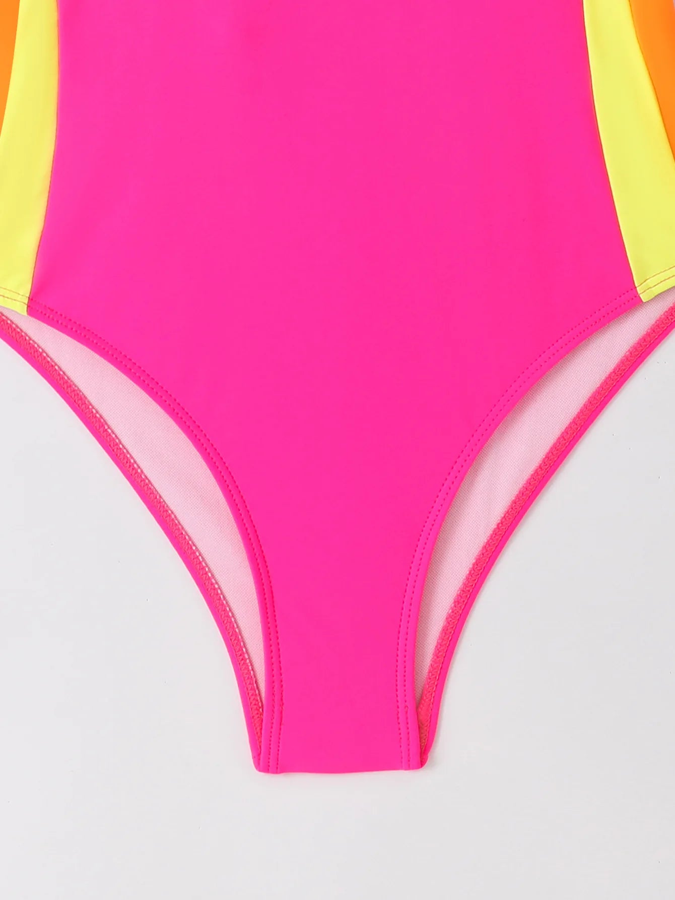 Solid Patchwork Swimwear Women Long Sleeve One Piece Swimsuit Monokini Backless Hollow Summer Bathing Suit