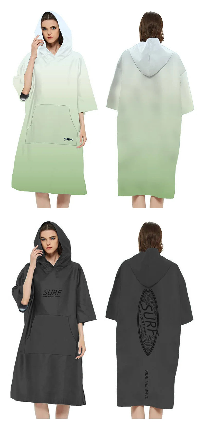 Poncho Towel Change Robe Poncho Quick-drying Hooded Bath Towel Swimming Robe Beach Swimming Surfing Towel Adult