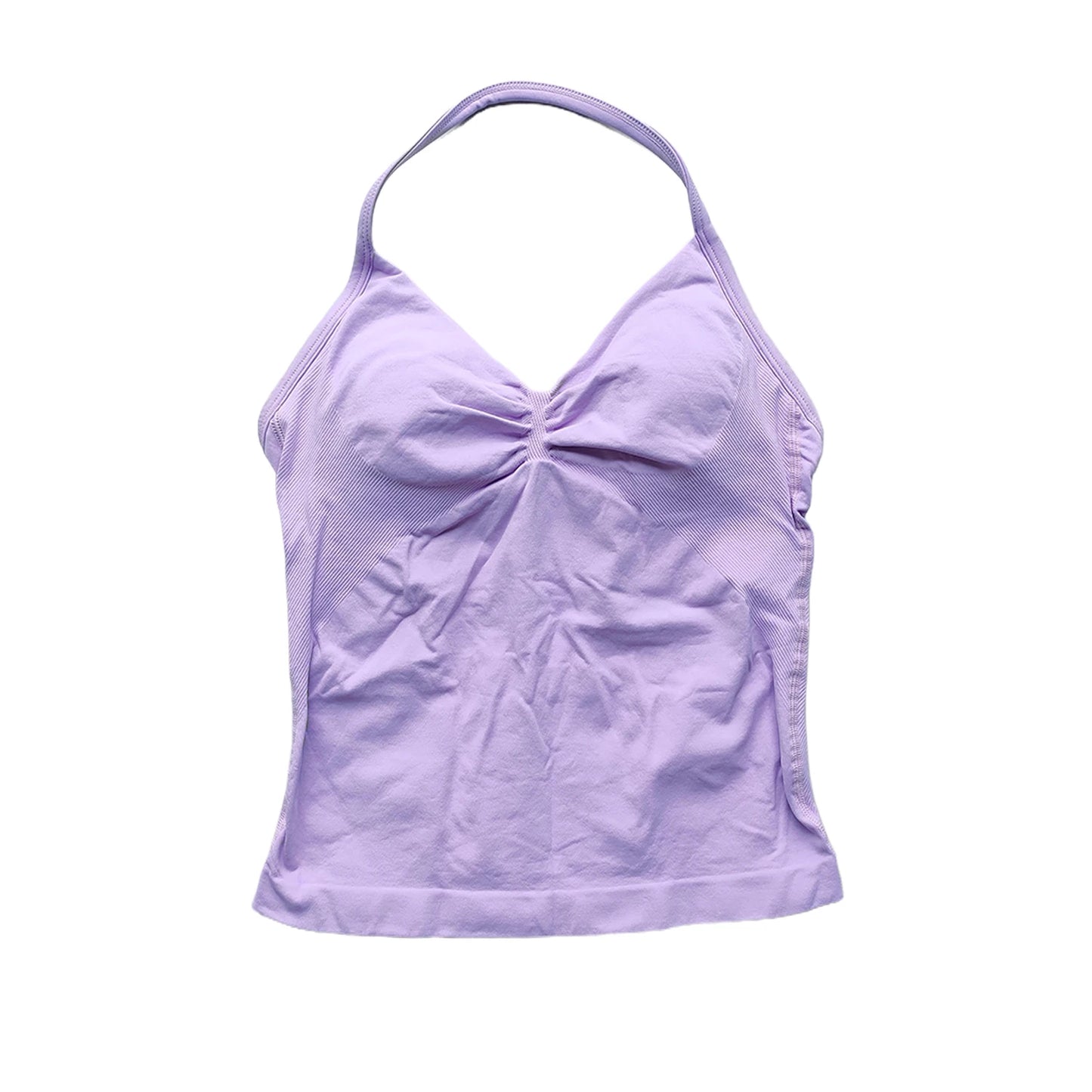 Longline Strappy Gym Top Backless Gym Clothes Women Scrunch Built-in Bra With Removable Cups Yoga Tank Tops