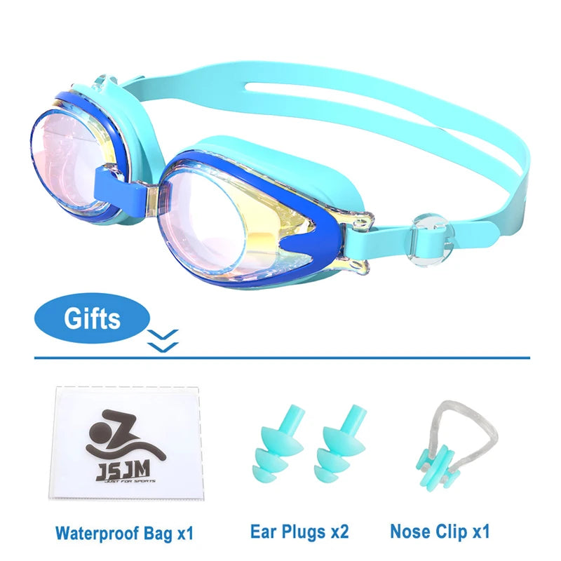 Children Swimming Goggles Anti-Fog Anti-UV Swimming Goggles Silicone Adjustable Professional Swimming Goggles Unisex