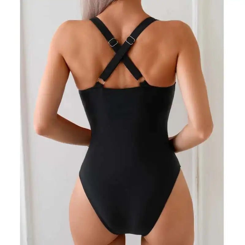 Patchwork Women Swimsuits Closed One-Piece Swimwear Sports Swimming Wear Bodysuit Bathing Suits Beachwear Pool Bather