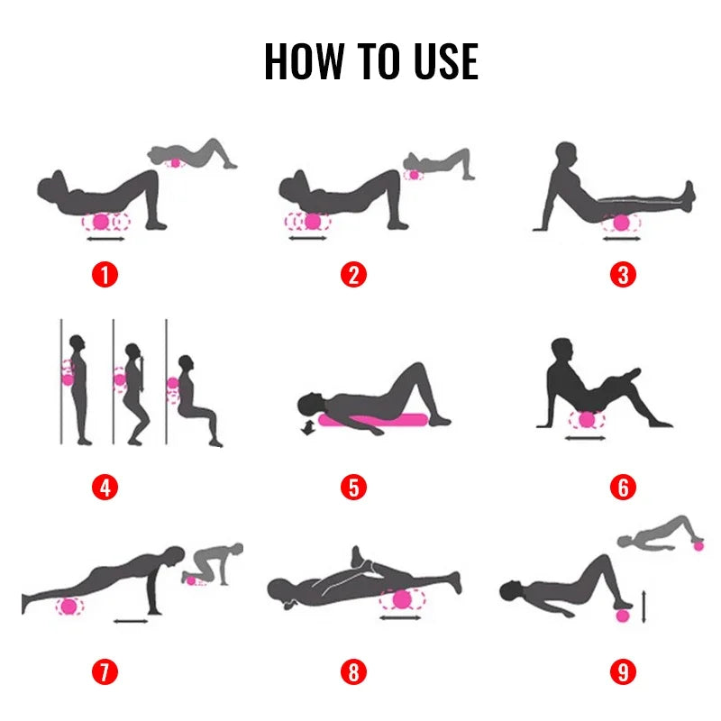15/33cm Fitness Foam Roller Yoga Massage Roller EPP Pilates Foam Body Muscle Massage Roller Therapy Exercises Gym Home Exercise