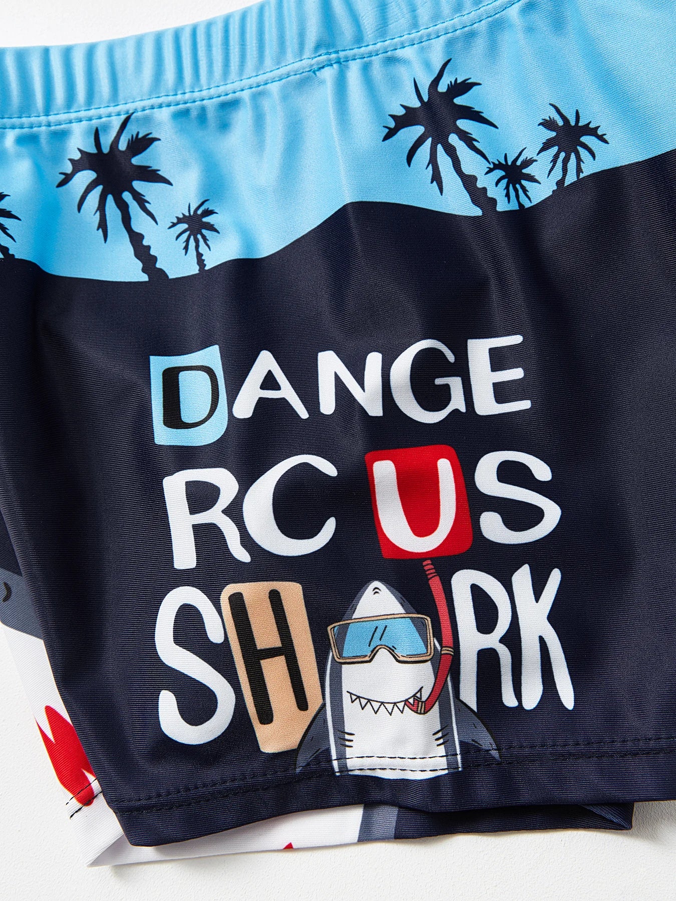 Boys Swim Trunks Cartoon Shark Dinosaur Crocodile Swimwear Kids Beach Shorts
