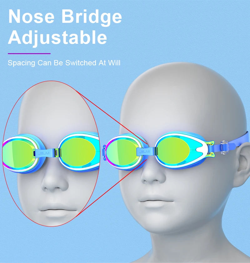Children Swimming Goggles Anti-Fog Anti-UV Swimming Goggles Silicone Adjustable Professional Swimming Goggles Unisex