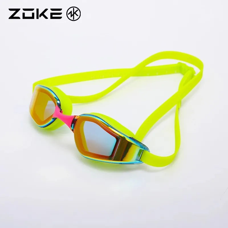 Professional Swim Goggles For Competition Zoke Electroplated Anti-Fog Swimming Goggles High-Definition Lenses With Clear Vision