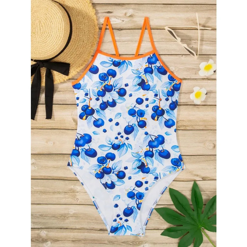 One Piece Swimsuit Swim Training Competition (Thin Straps )