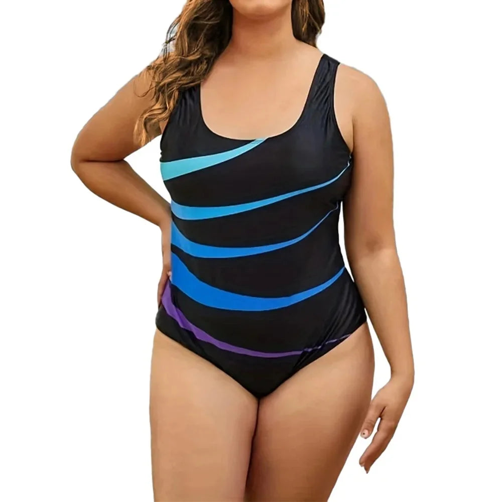 One Piece Swimsuit Training Racing Plus Size