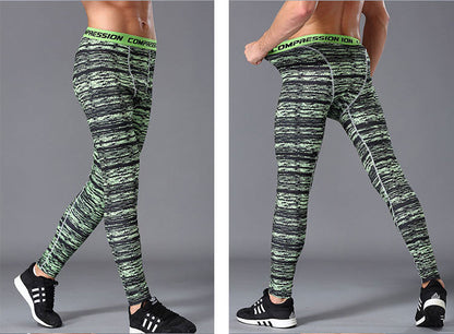 Men Camouflage Tights Man Fitness Compression Pants Quick-drying Rashguard Elastic Leggings for Gym Training