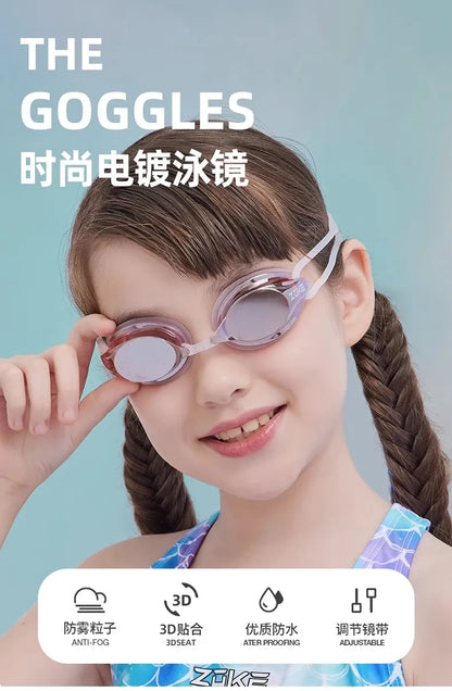 Zoke Kid Swimming Goggles Hd Waterproof Coating Diving Glasses Professional Swim Accessories