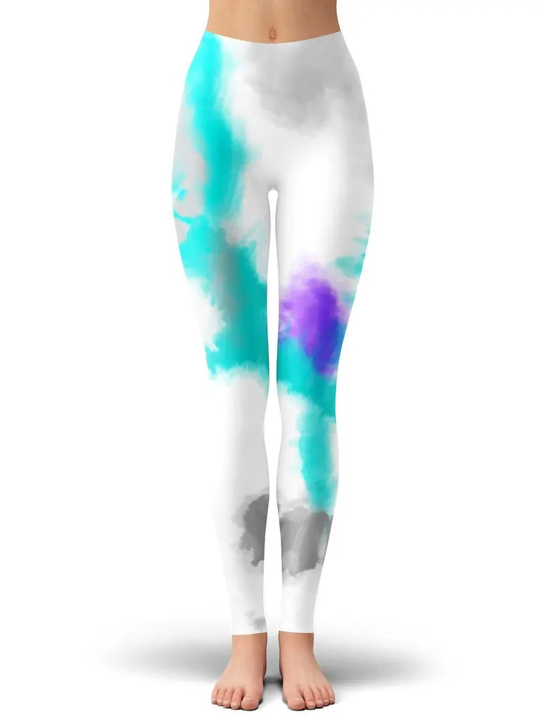 Tie dye psychedelic Style Fashion Women Leggings 3D Printed Rainbow Paint Leggings Elastic Female Skinny Leggings