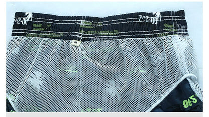 Summer Men Quick-drying Beachwear Plus Size Swimsuit Shorts Male Fashion Casual Loose Hawaii Printing Surf Board Shorts