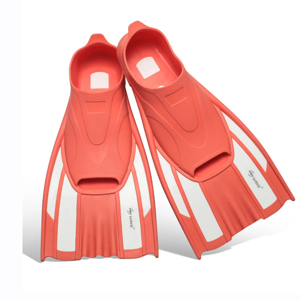 Professional Swimming Training Short Fins for Men and Women, Adult Fins Cover Feet, Breaststroke Free Snorkeling