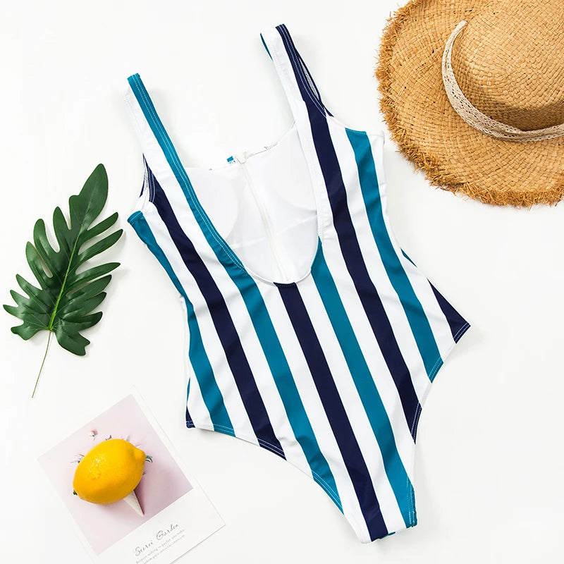 Multi Designs Color Printed Zipper Swimsuit One Piece Swimwear Women Floral Bathers Bathing Swimming Swim Suit Female Beachwear
