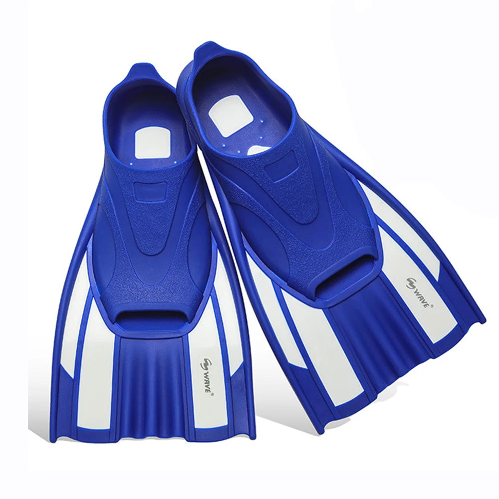 Professional Swimming Training Short Fins for Men and Women, Adult Fins Cover Feet, Breaststroke Free Snorkeling